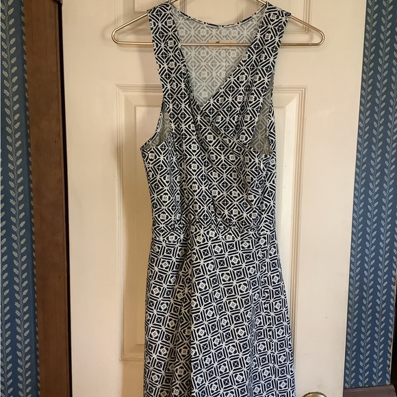 Hollister Dresses & Skirts - Hollister Sleeveless Dress Navy White Size Large New